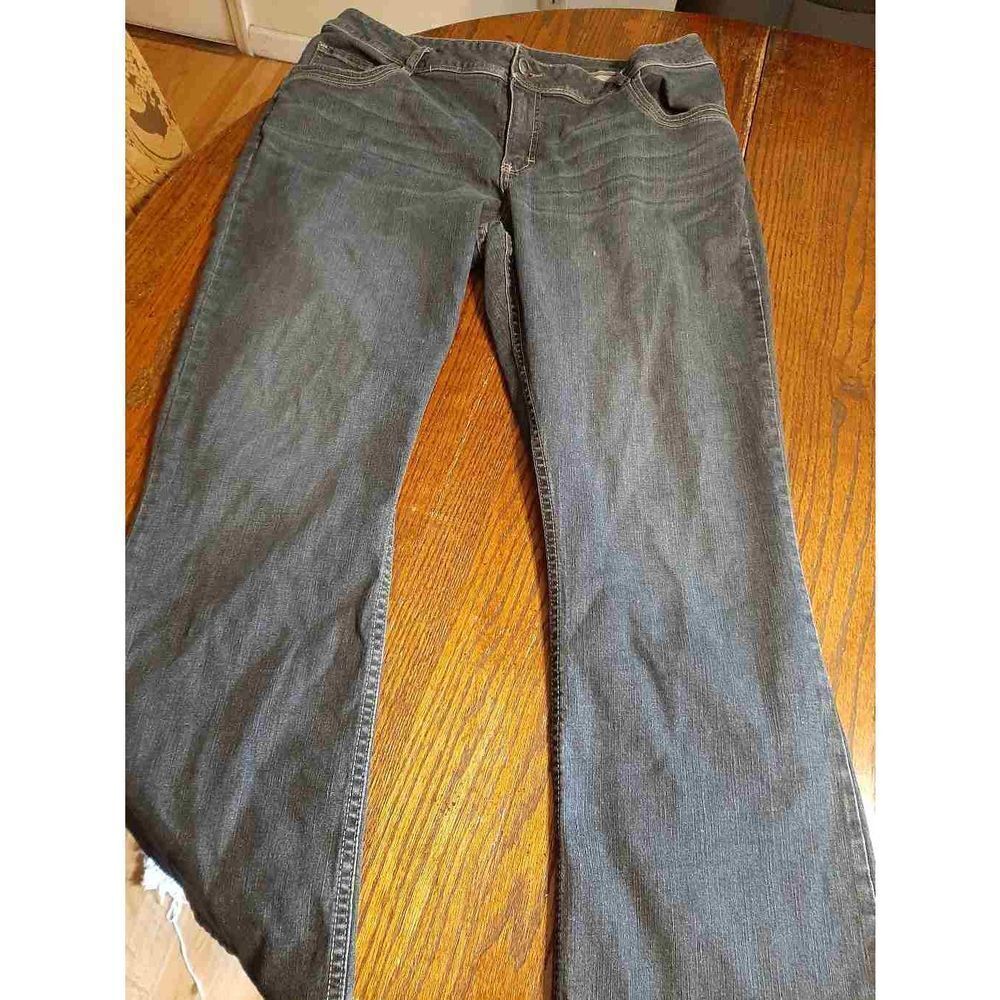 Size 20W Riders by Lee Mid Rise Boot Cut Denim Blue Jeans